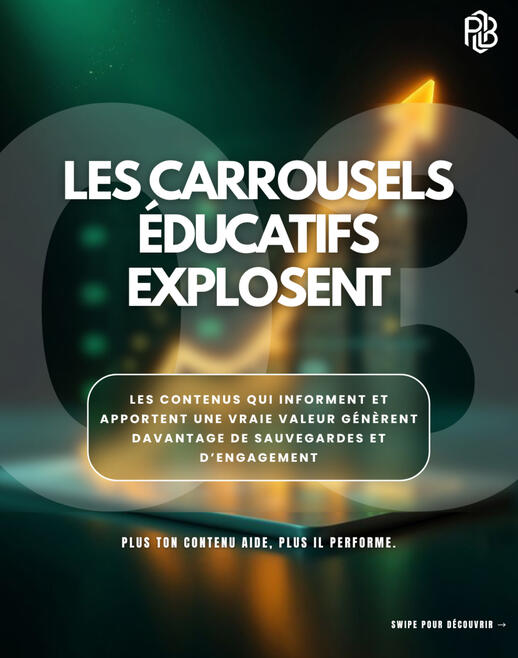 Les carrousels éducatifs explosent Carrousel Instagram éducatif conçu pour augmenter l’engagement, la visibilité et la portée d’une marque sur les réseaux sociaux.